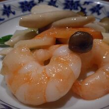 ホタテと海老の塩炒め