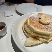 名物リコッタパンケーキが美味しい