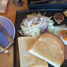 ハムエッグのモーニング