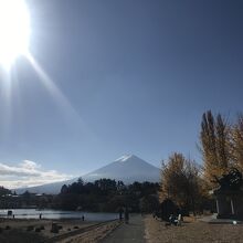 公園からの富士山の様子