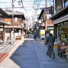 京の町家が並んでいる雰囲気