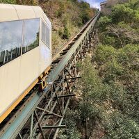 こんなケーブルカーで降りてきます
