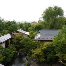 二階からの景色に癒されます