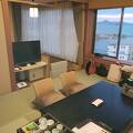 部屋から琵琶湖が見えます