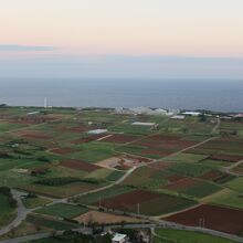 城山からも宿が見えます