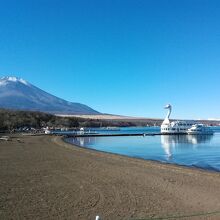 湖から上陸し乗り場に戻る