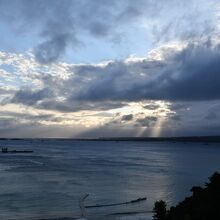 対岸には米軍基地が見えます