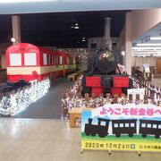 かつて井川線で走っていた小さな蒸気機関車が展示してありました。