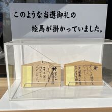 絵馬に書かれていた物が展示されてました！