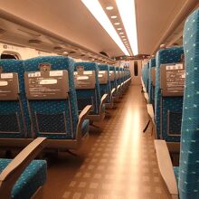 のぞみ号の車内