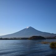富士山を正面に捉えることができる湖
