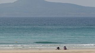 まるで沖縄の海水浴場のようでした