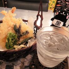 揚げたて天ぷらで乾杯！