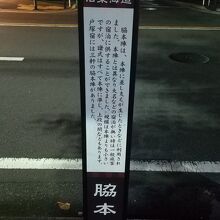 戸塚宿であったことを示す柱