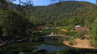 背後の山との風景が美しい。