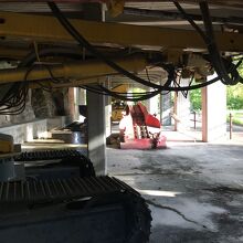 展示された坑内掘削機械