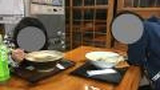 日帰り温泉の後に食べました。