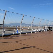 滑走路が眺められます