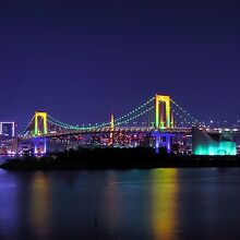 レインボーブリッジのスペシャルライトアップ