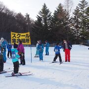 別荘地のプライベートゲレンデ。子供を遊ばせるのに最適です。