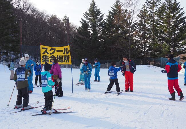 別荘地のプライベートゲレンデ。子供を遊ばせるのに最適です。