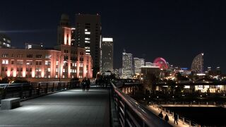 ライトアップを見ながら