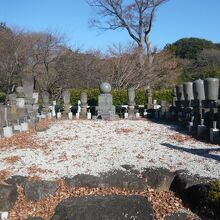 長徳寺の歴代の住職の墓が、置かれています。墓石が多数あります