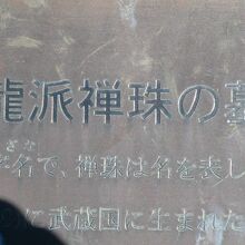 龍派禅珠の墓との表題は、なんとか判別出来るのですが、他は困難