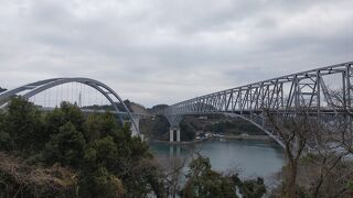 2つの橋を眺める場所