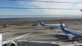 ANA機を眺める。