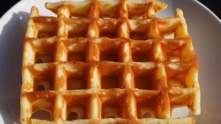 朝飯代わりにワッフルを