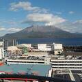 部屋から桜島が見えました