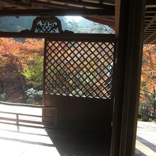 石水院の西面からの紅葉