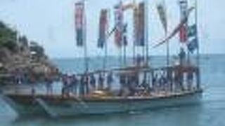 鞆の浦に伝わる伝統漁法のデモを見れました。