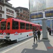 ユングフラウヨッホからこの駅に降りて来てGrindelwalderhof に泊まった