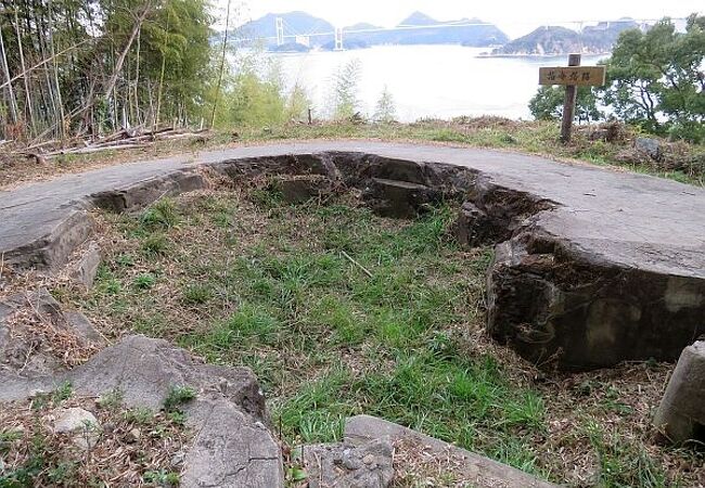 島全体に遺構が見られました