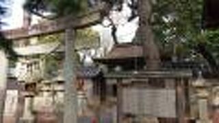 西尾城の城内鎮護のためにこの地に移設された神社