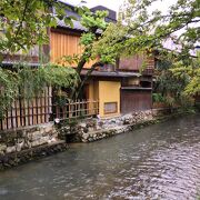 京都らしい風情ある町並み