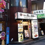 池袋西口の立ち食い寿司店