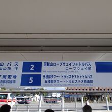 函館駅前でのバス乗り場