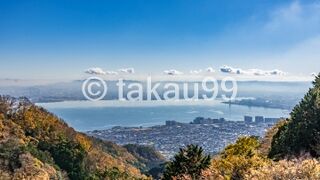 延暦寺へ向かう途中の展望台から素晴らしい風景が撮影出来ました。