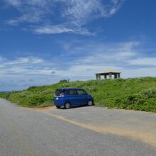 駐車場と展望台