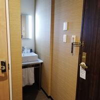 洗面台はトイレと入り口の隙間にあり。