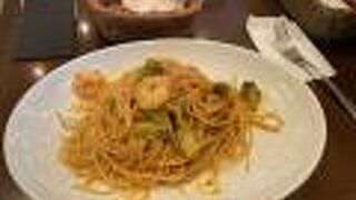 海老とブロッコリーのトマトクリームスパゲッティ！