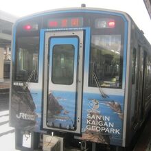 車両の様子２。通常は2両編成で運行されています。