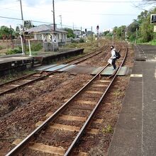 田舎の駅らしい光景です。