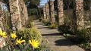 旧イギリス領事館前の雰囲気あるイングリッシュローズガーデン