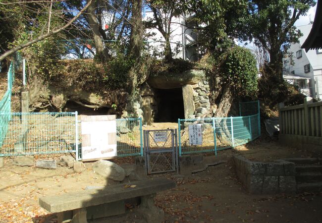 神社のお社のすぐ横にありました。