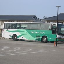 復路に乗車した防長交通運行のスーパーはぎ号の様子