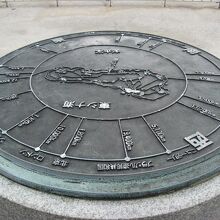 展望台にある方位盤